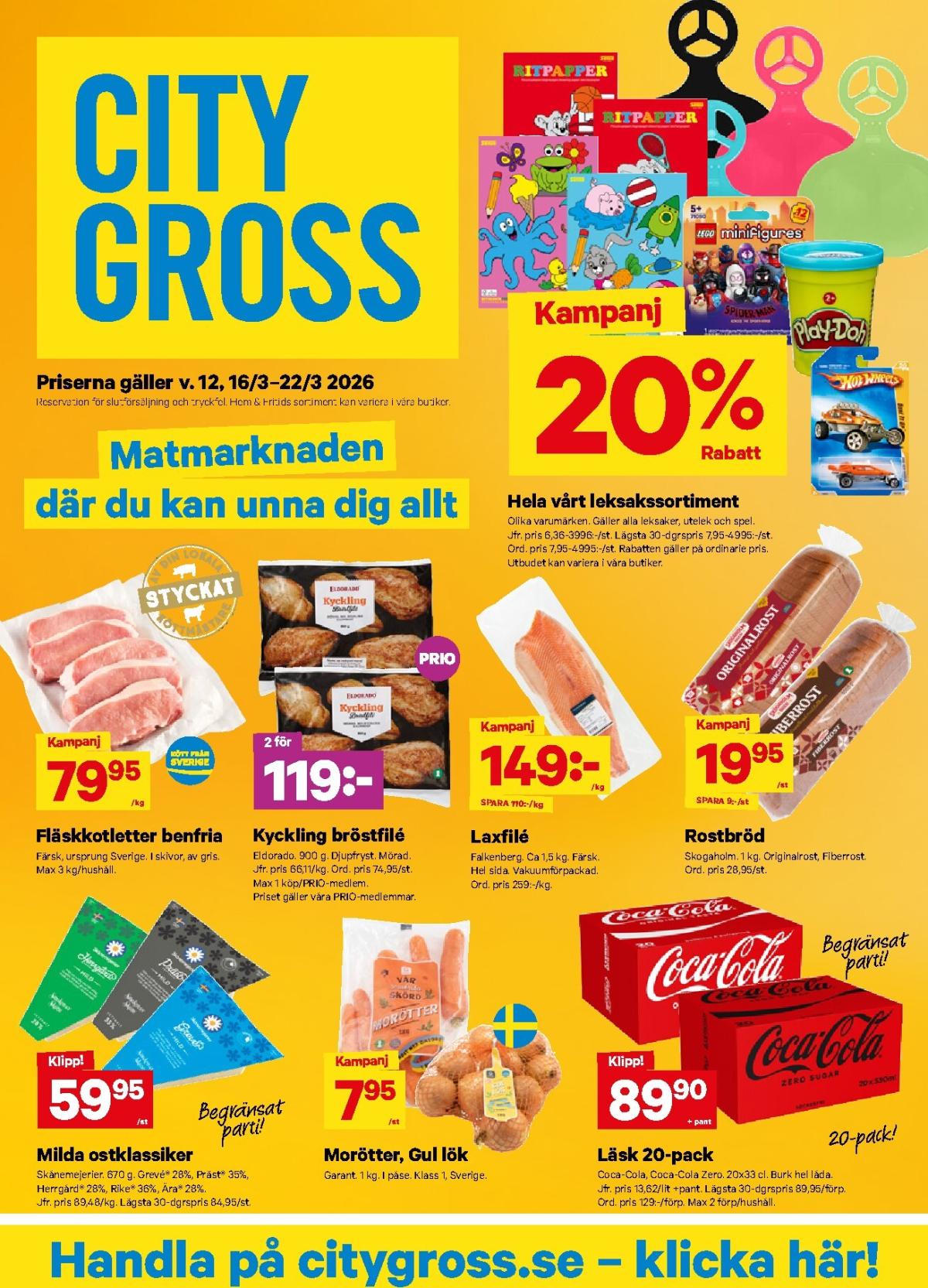 City Gross-reklambladet giltigt från 16/03/2026 - 22/03/2026
