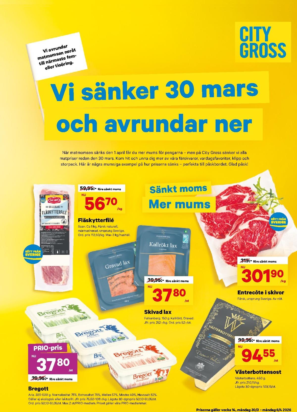 City Gross-reklambladet giltigt från 30/03/2026 - 06/04/2026