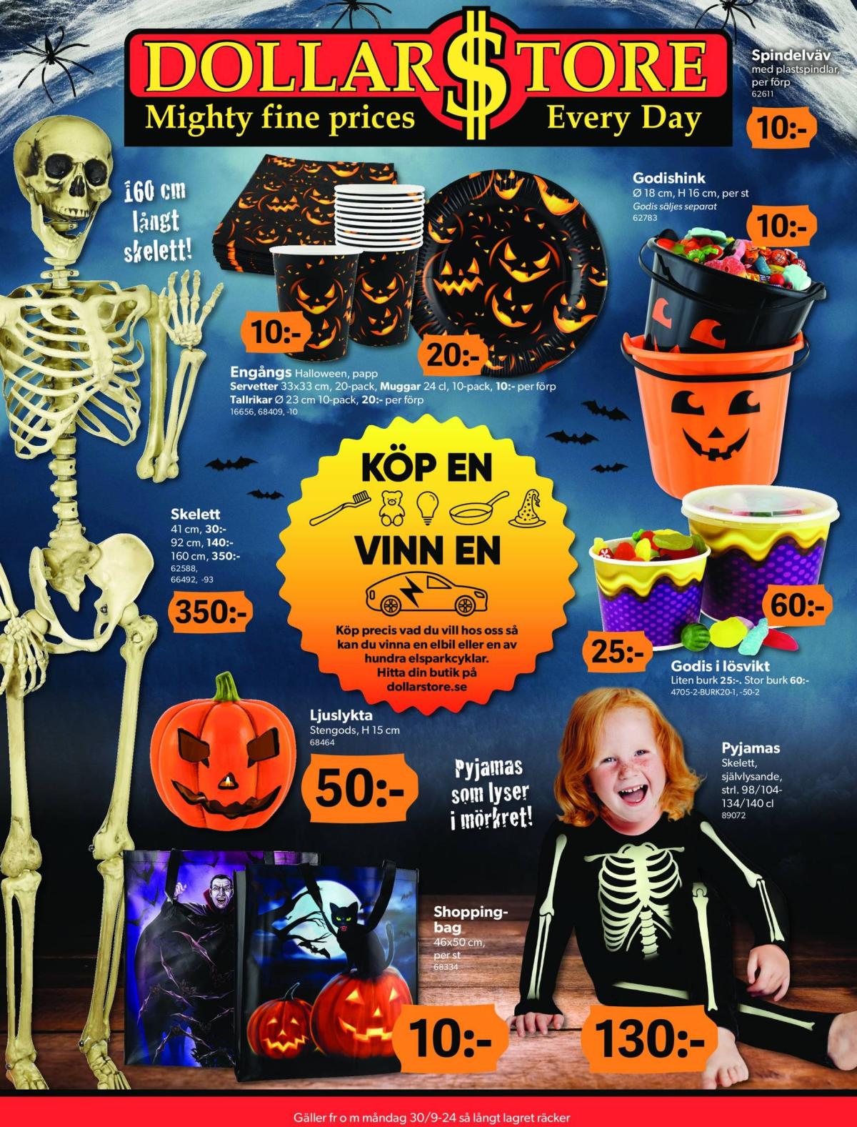 Dollar Store-reklambladet är giltigt från 30.09. - 31.10.