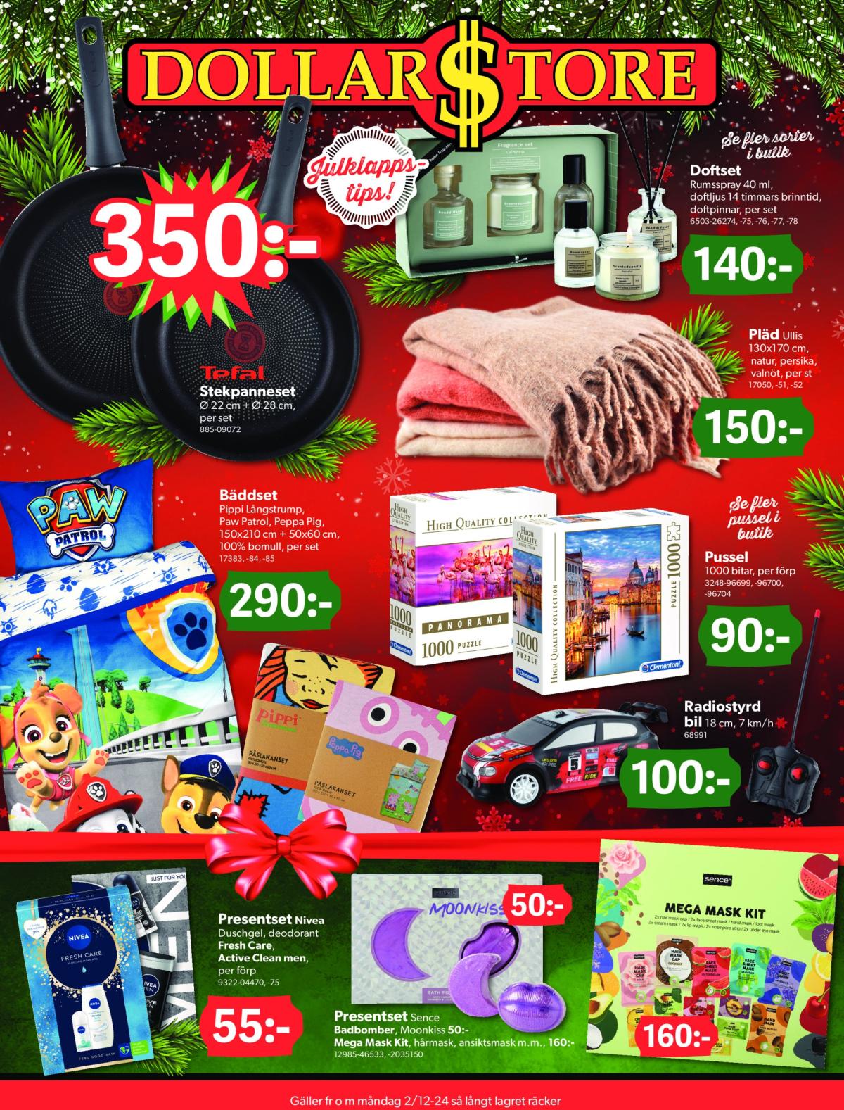 Dollar Store-reklambladet giltigt från 02/12 - 15/12