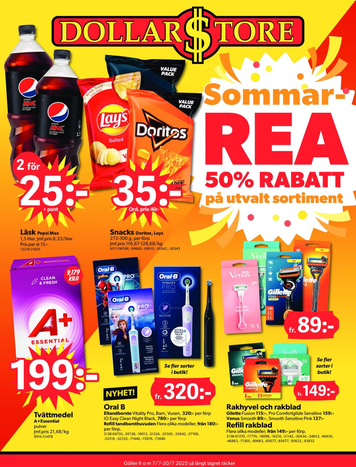 Dollar Store-reklambladet giltigt från 07/07 - 20/07