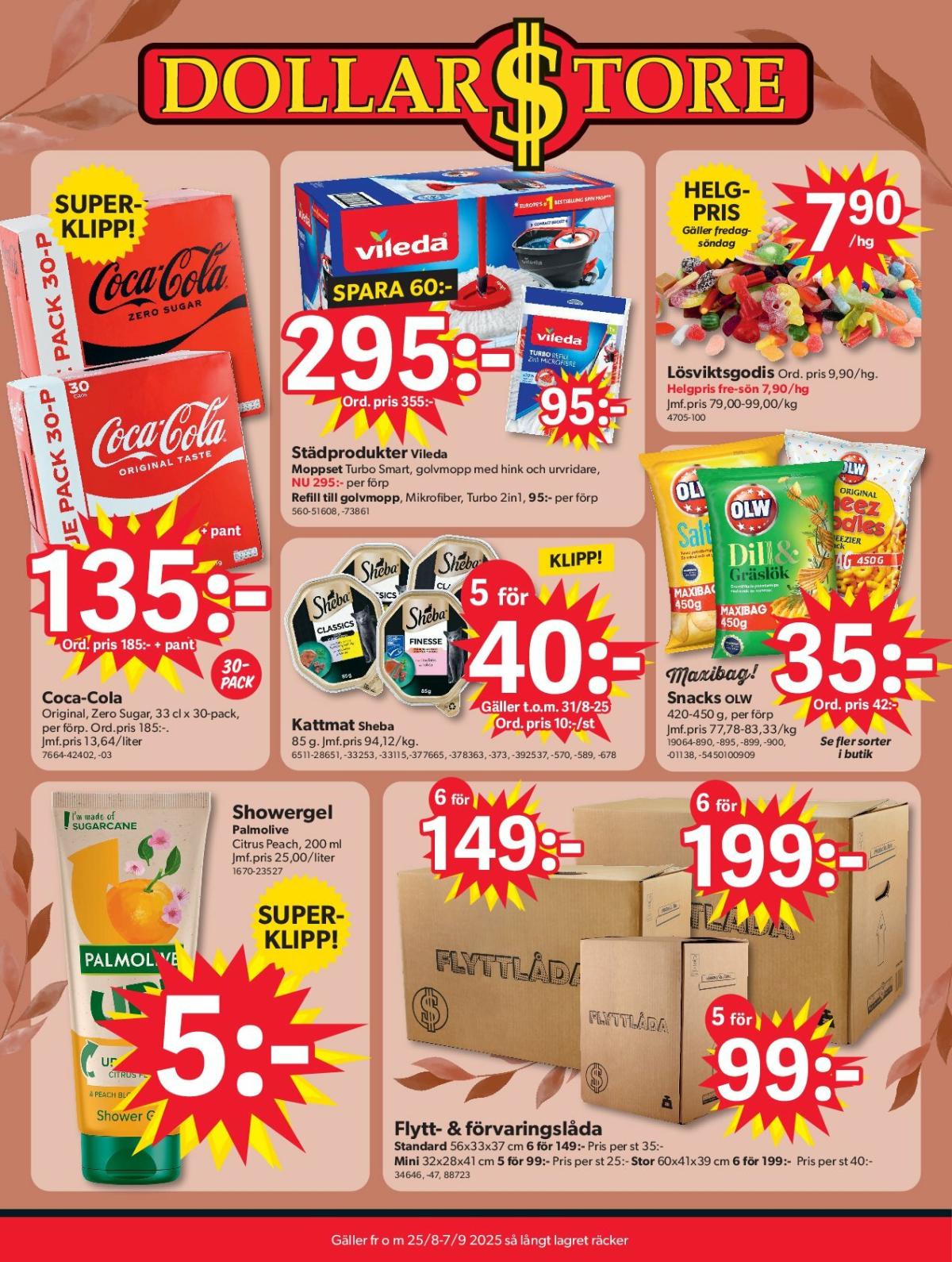 Dollar Store-reklambladet giltigt från 25/08 - 07/09
