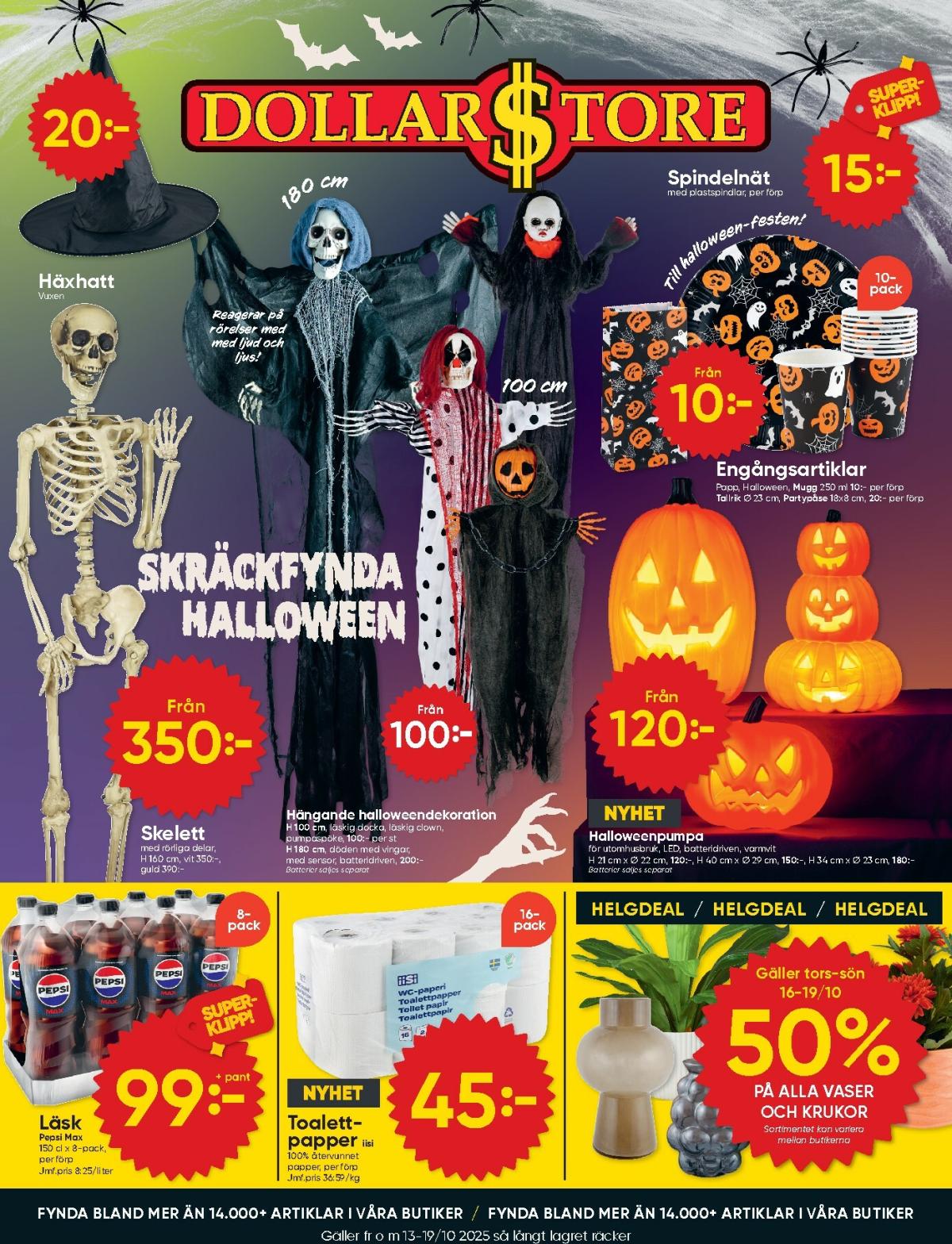 Dollar Store-reklambladet giltigt från 13/10 - 19/10