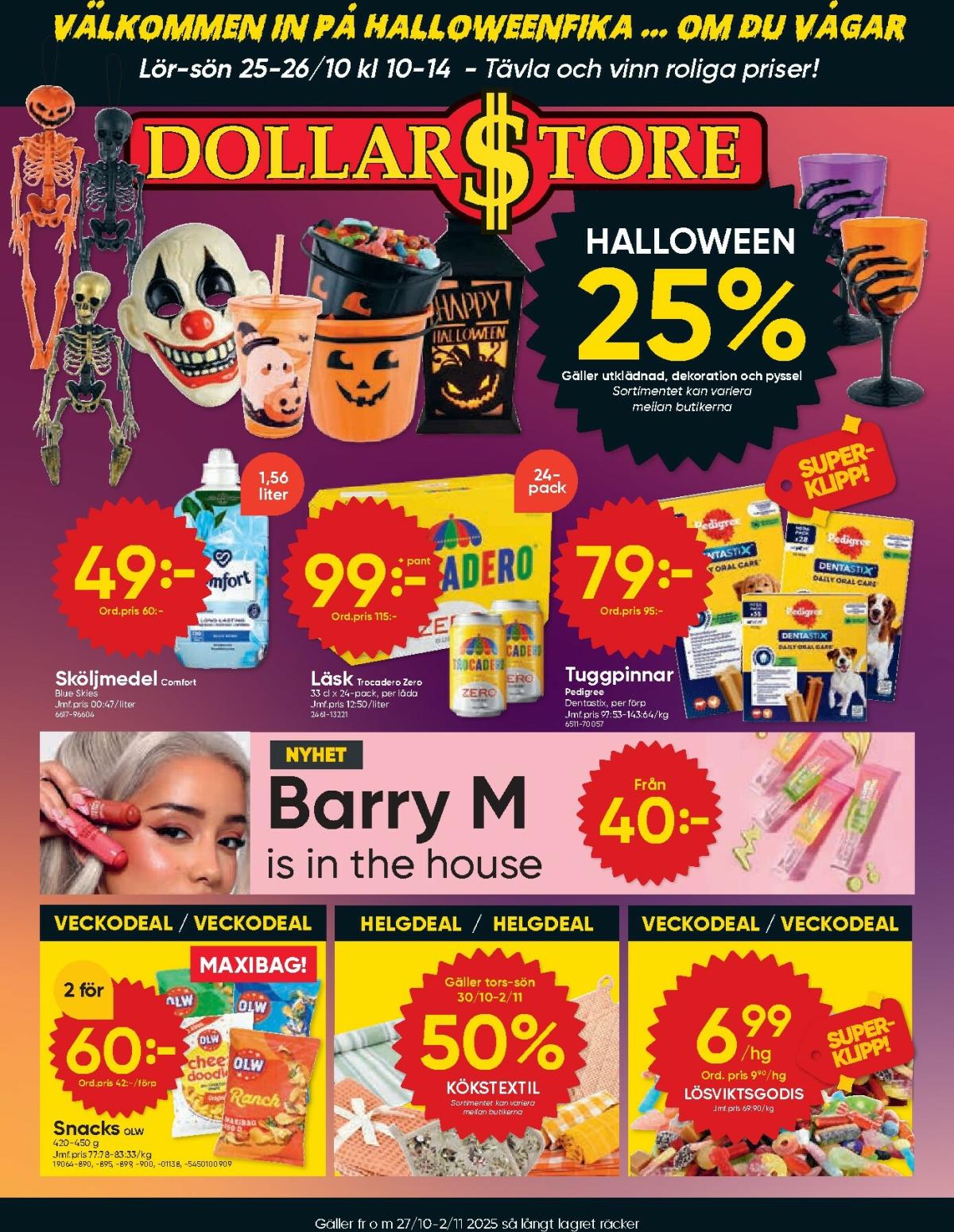 Dollar Store-reklambladet giltigt från 27/10 - 02/11