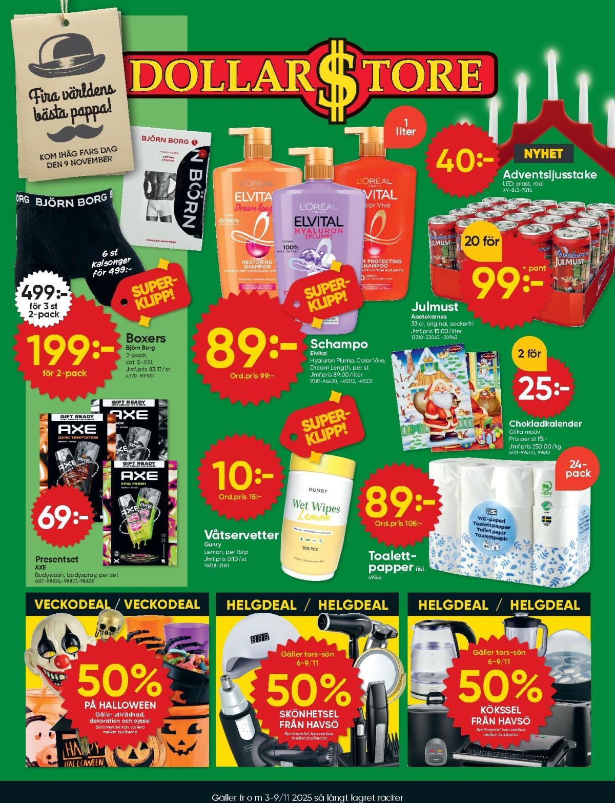 Dollar Store-reklambladet giltigt från 03/11 - 09/11
