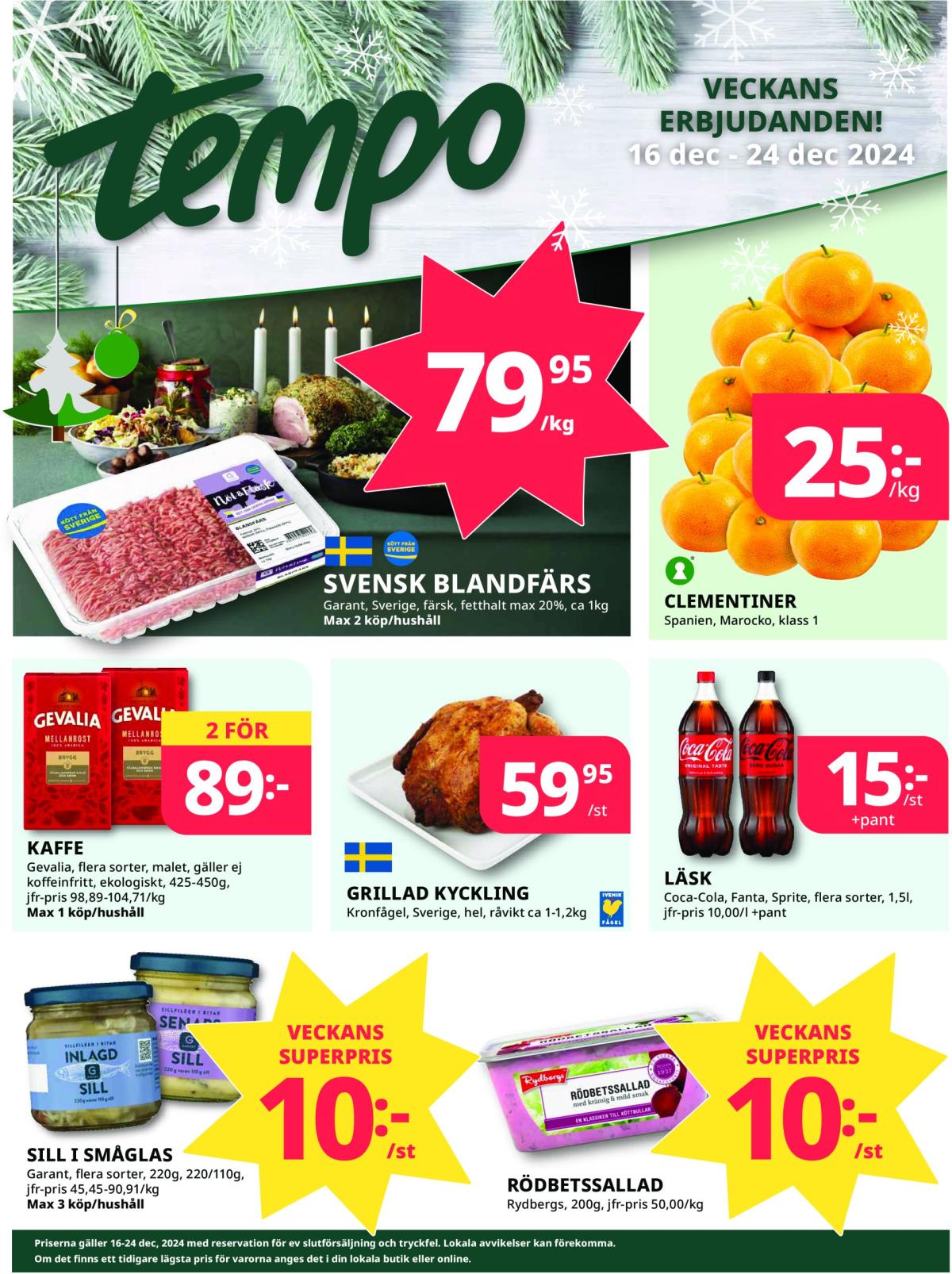 Tempo-reklambladet giltigt från 16/12 - 24/12