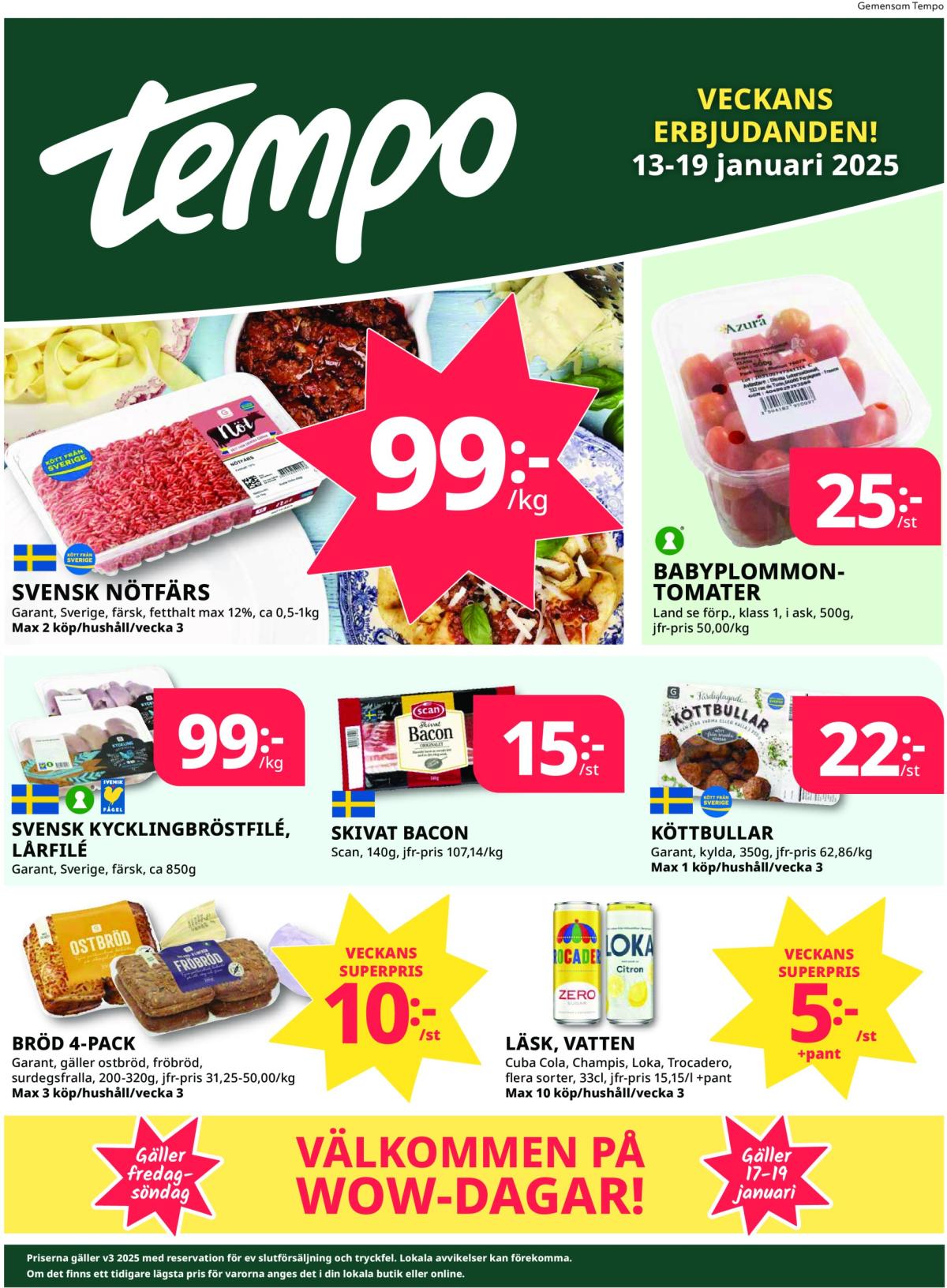 Tempo-reklambladet giltigt från 13/01 - 19/01