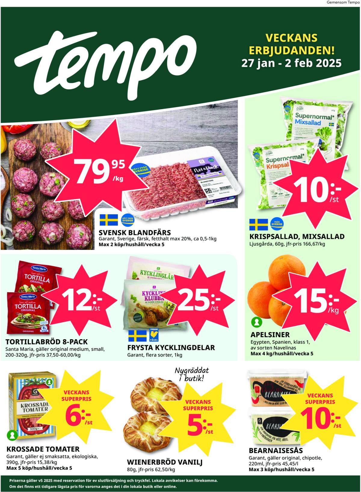 Tempo-reklambladet giltigt från 27/01 - 02/02