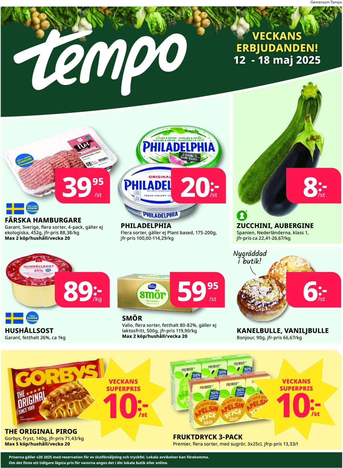 Tempo-reklambladet giltigt från 12/05 - 18/05