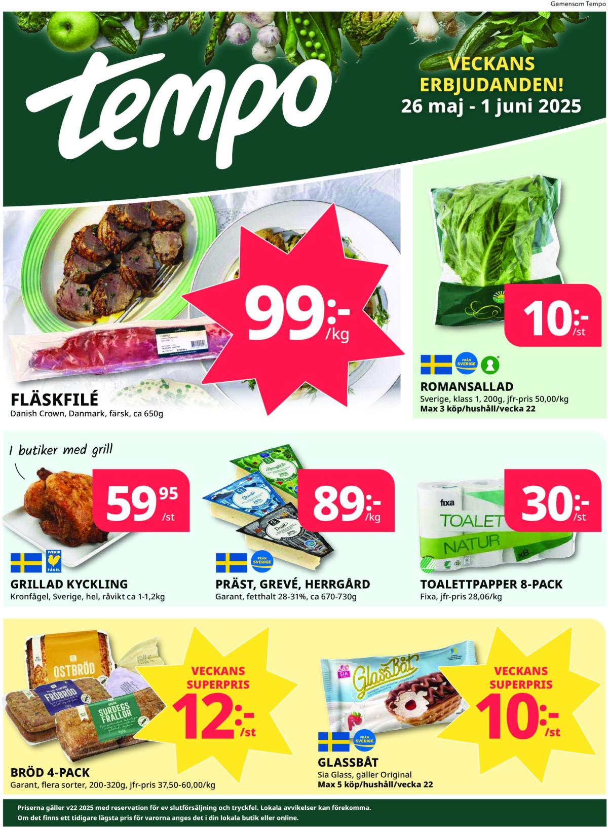 Tempo-reklambladet giltigt från 26/05 - 01/06