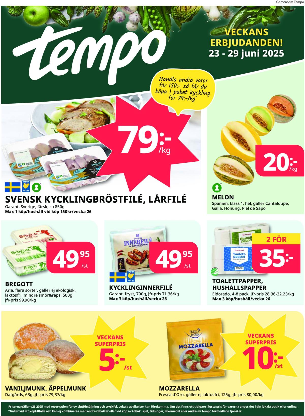 Tempo-reklambladet giltigt från 23/06 - 29/06