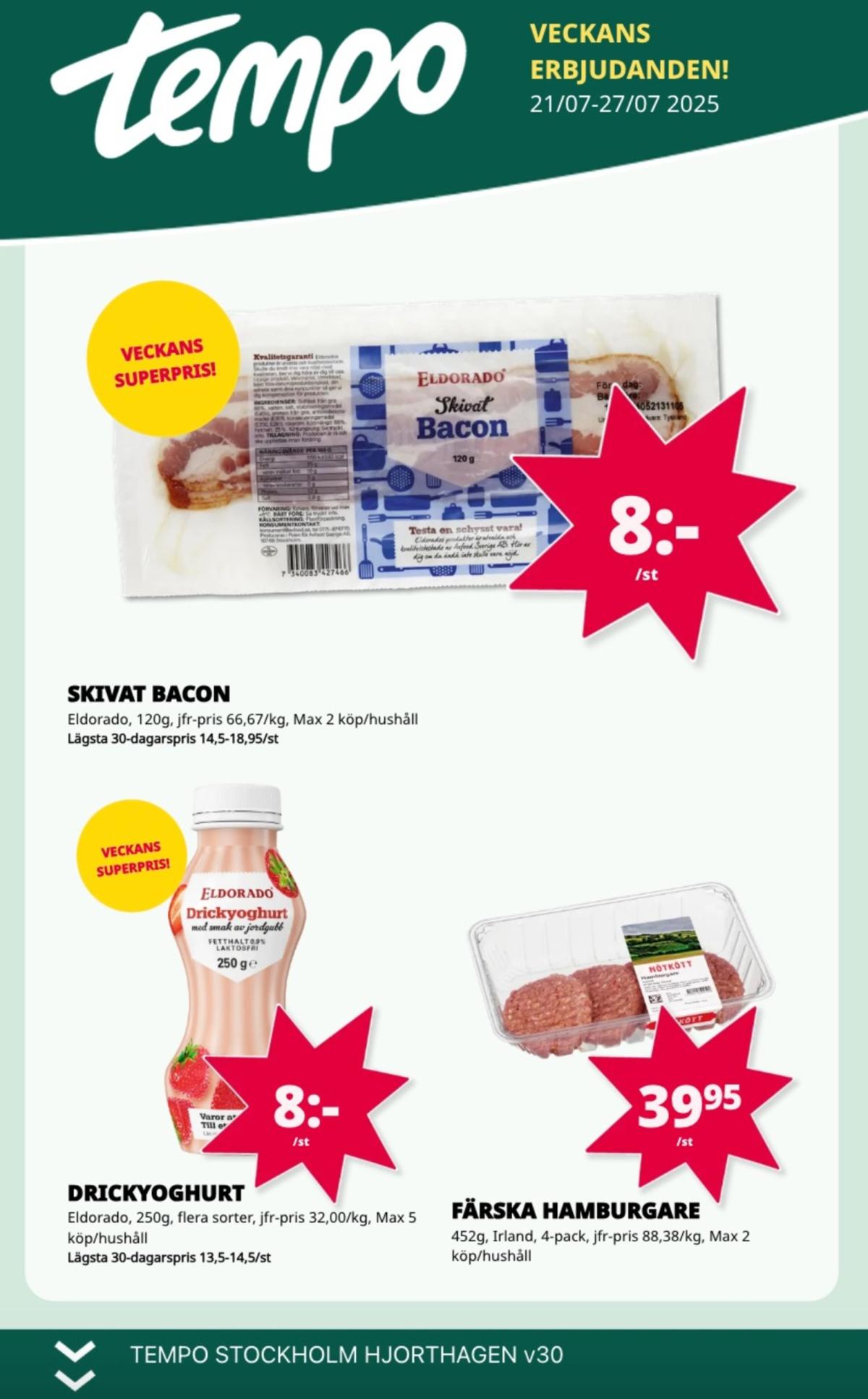 Tempo-reklambladet giltigt från 21/07 - 27/07