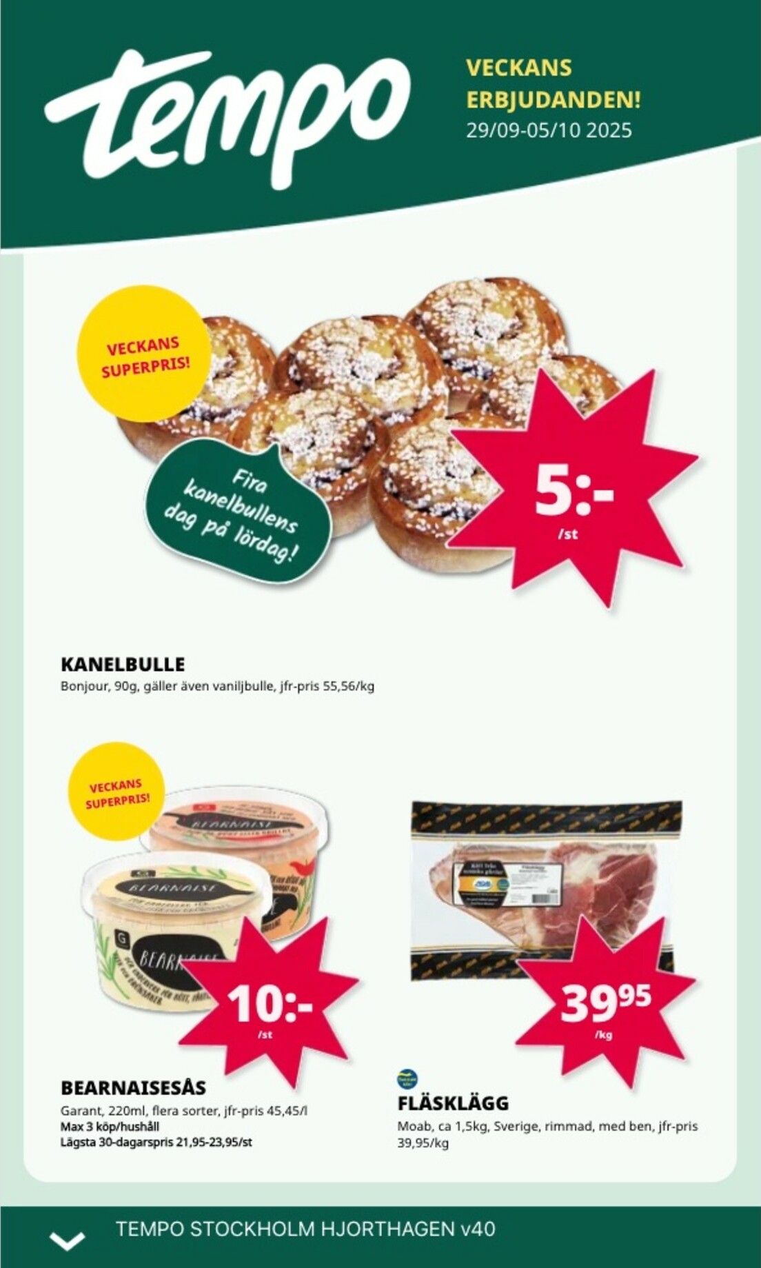 Tempo-reklambladet giltigt från 29/09 - 05/10