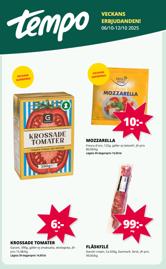 Tempo-reklambladet giltigt från 06/10 - 12/10