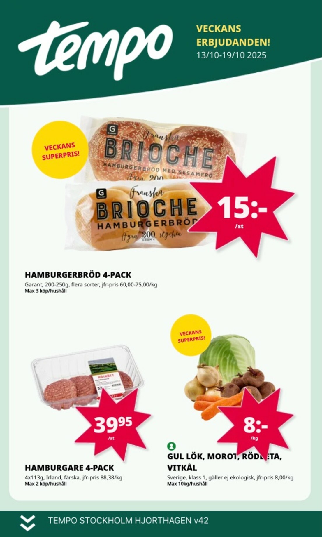 Tempo-reklambladet giltigt från 13/10 - 19/10