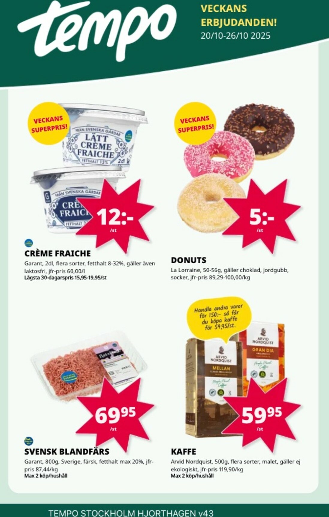 Tempo-reklambladet giltigt från 20/10 - 26/10