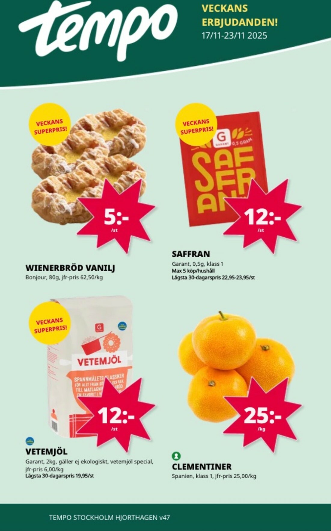 Tempo-reklambladet giltigt från 17/11 - 23/11