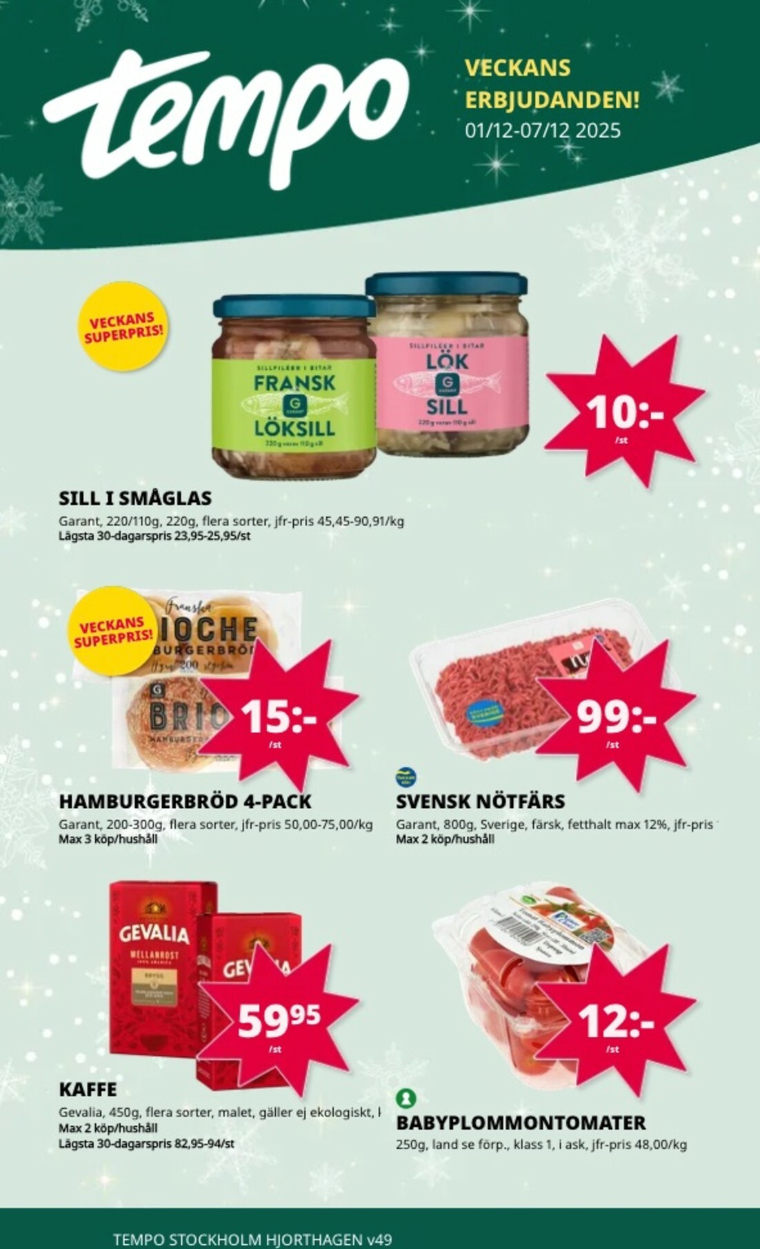 Tempo-reklambladet giltigt från 01/12 - 07/12
