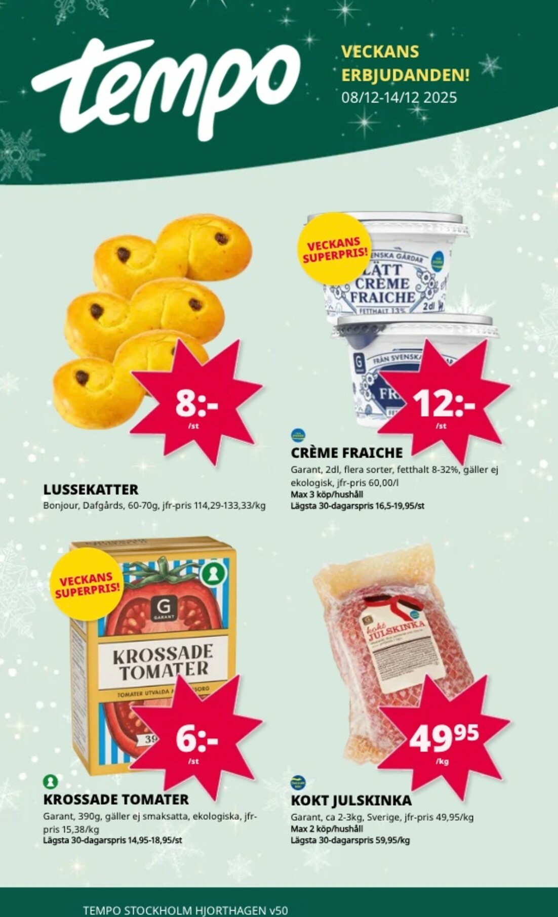 Tempo-reklambladet giltigt från 08/12 - 14/12