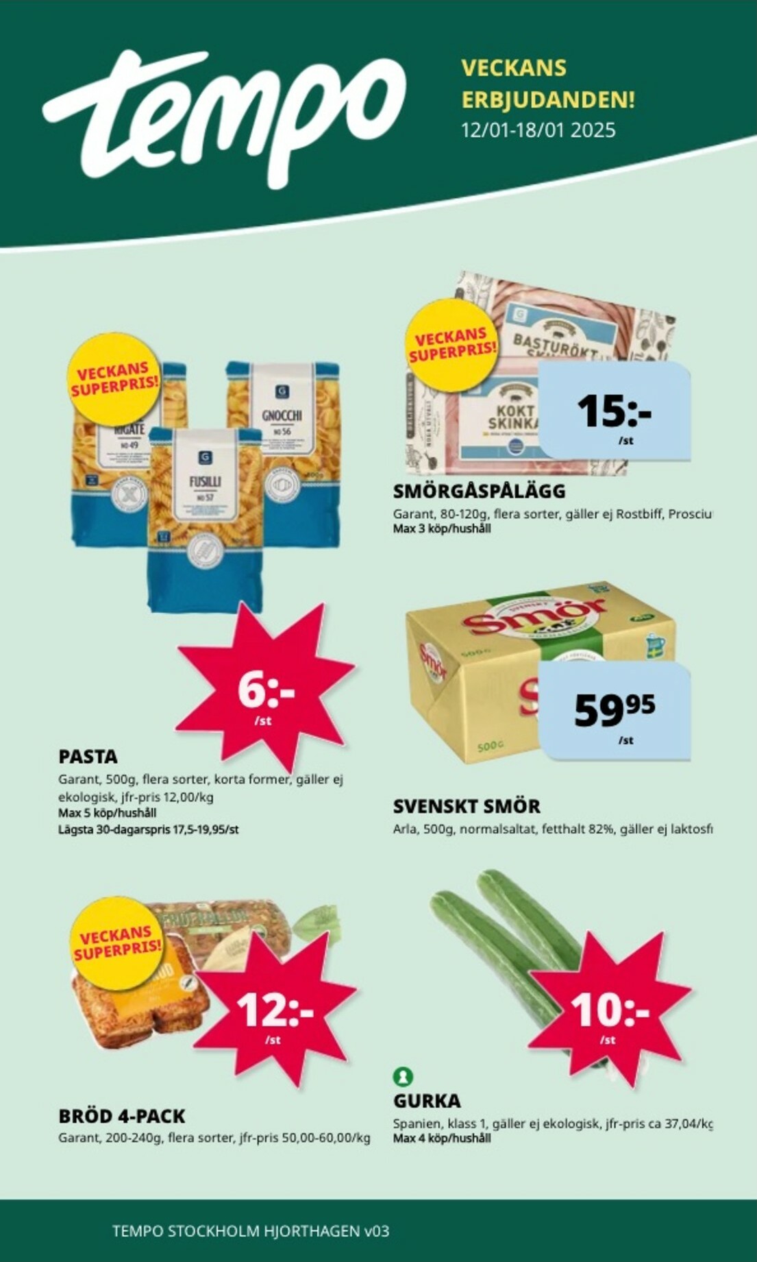 Tempo-reklambladet giltigt från 12/01 - 18/01