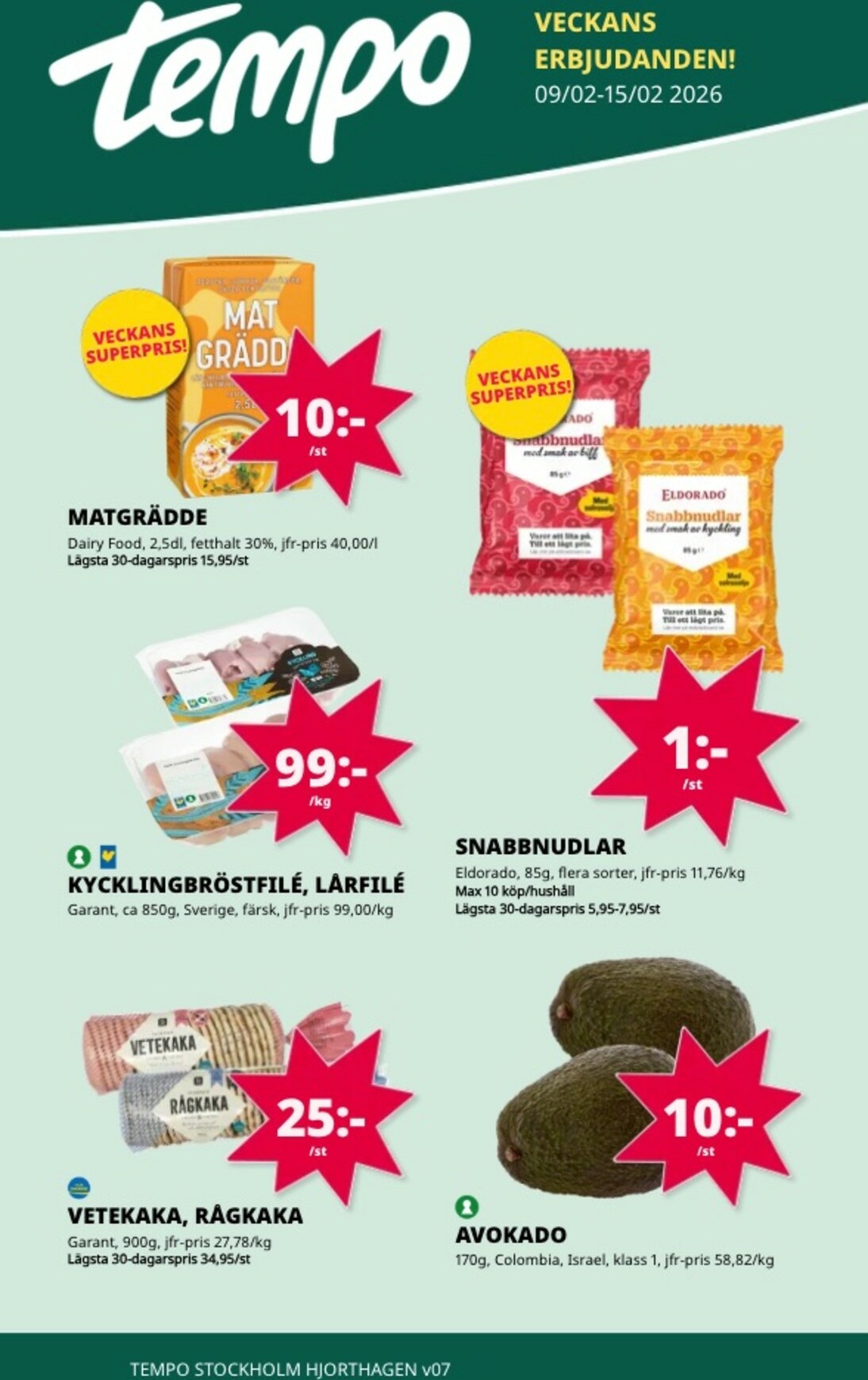 Tempo-reklambladet giltigt från 09/02/2026 - 15/02/2026