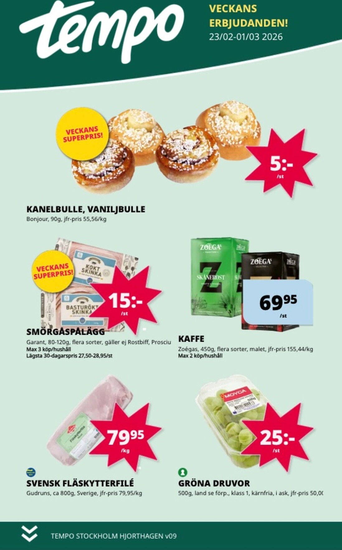 Tempo-reklambladet giltigt från 23/02/2026 - 01/03/2026