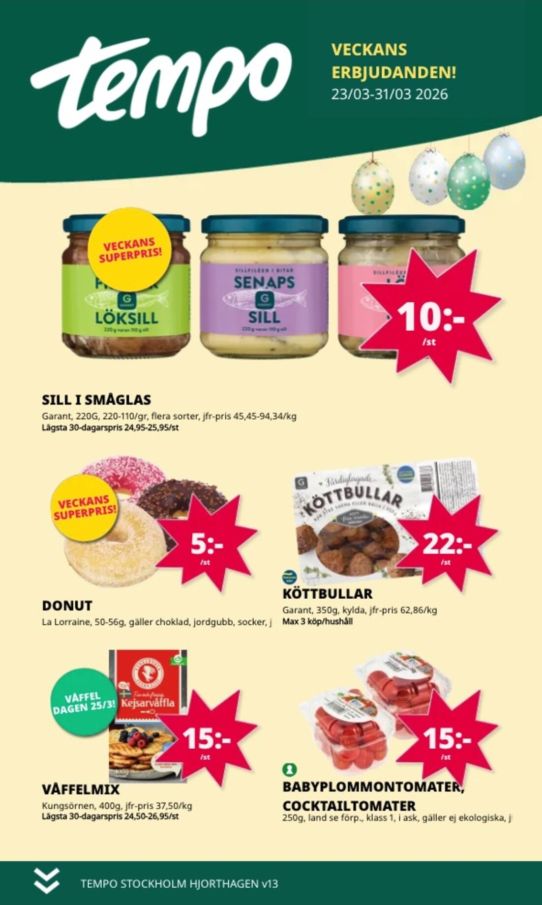 Tempo-reklambladet giltigt från 23/03/2026 - 31/03/2026