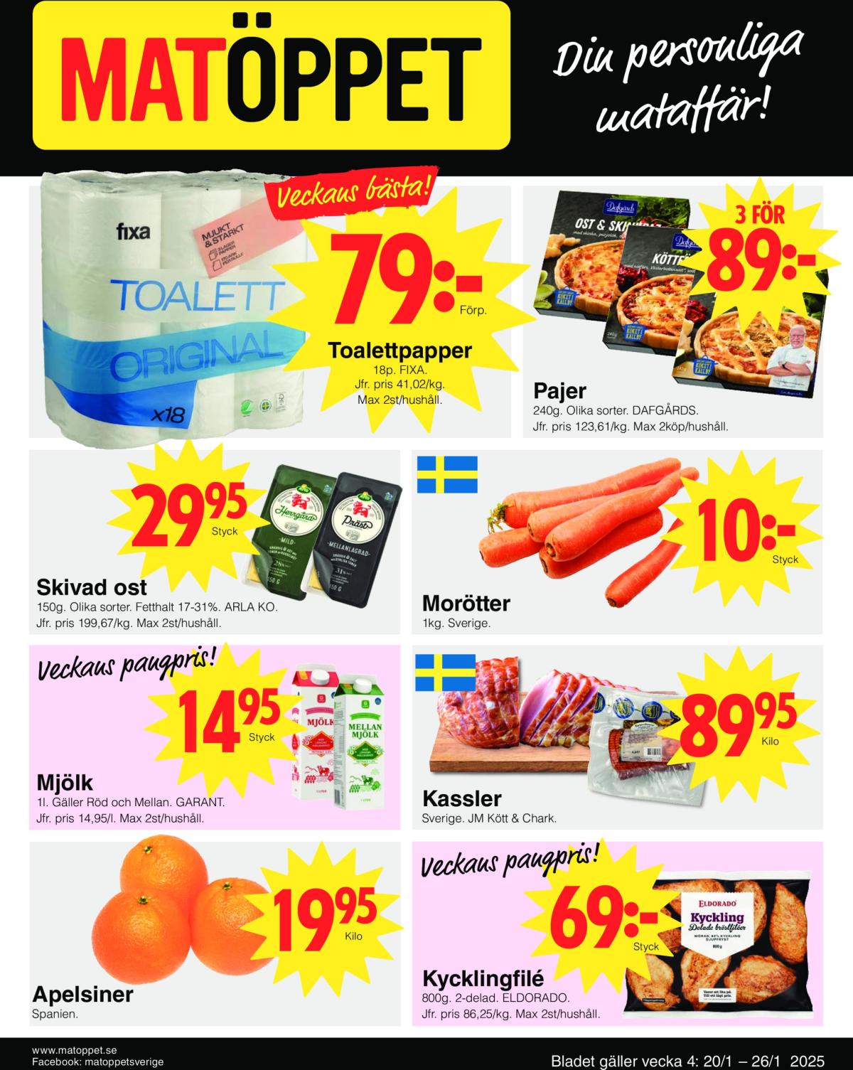 Matöppet-reklambladet giltigt från 20/01 - 26/01