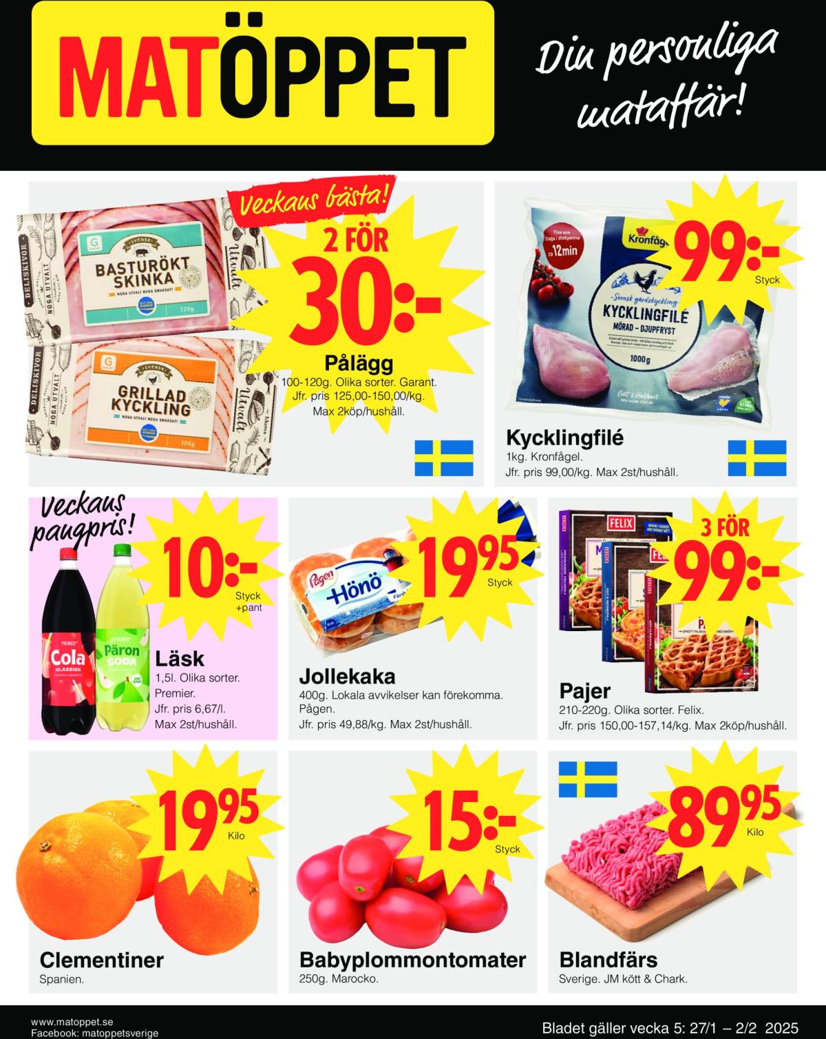 Matöppet-reklambladet giltigt från 27/01 - 02/02