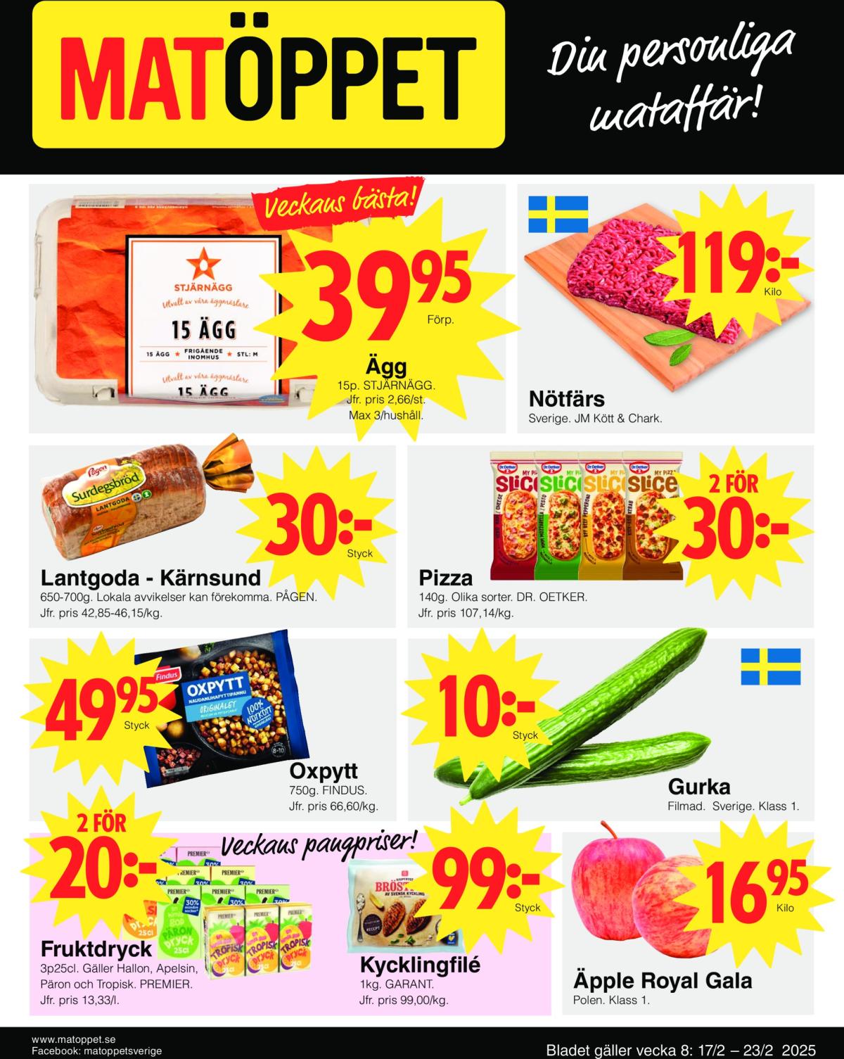 Matöppet-reklambladet giltigt från 17/02 - 23/02