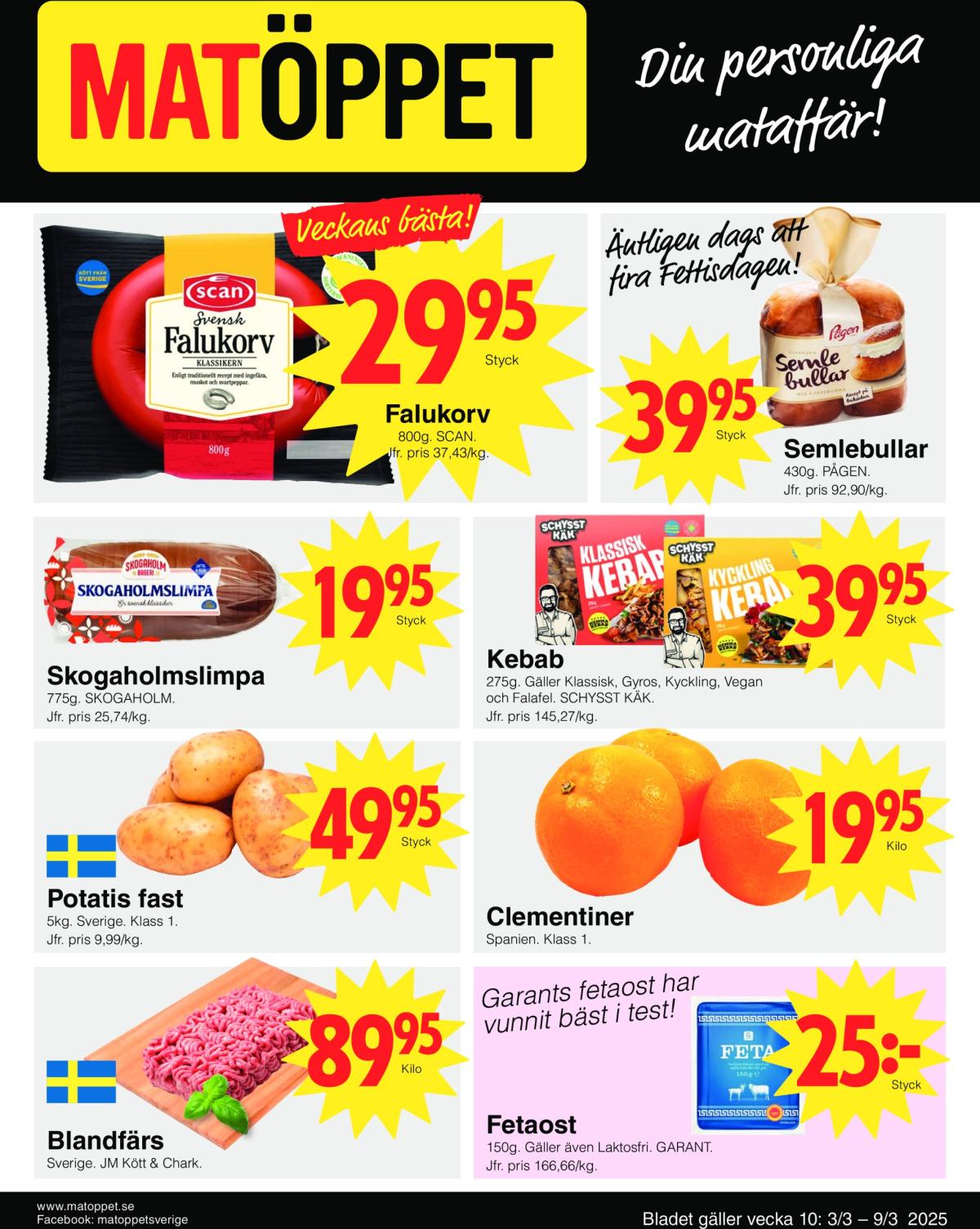 Matöppet-reklambladet giltigt från 03/03 - 09/03