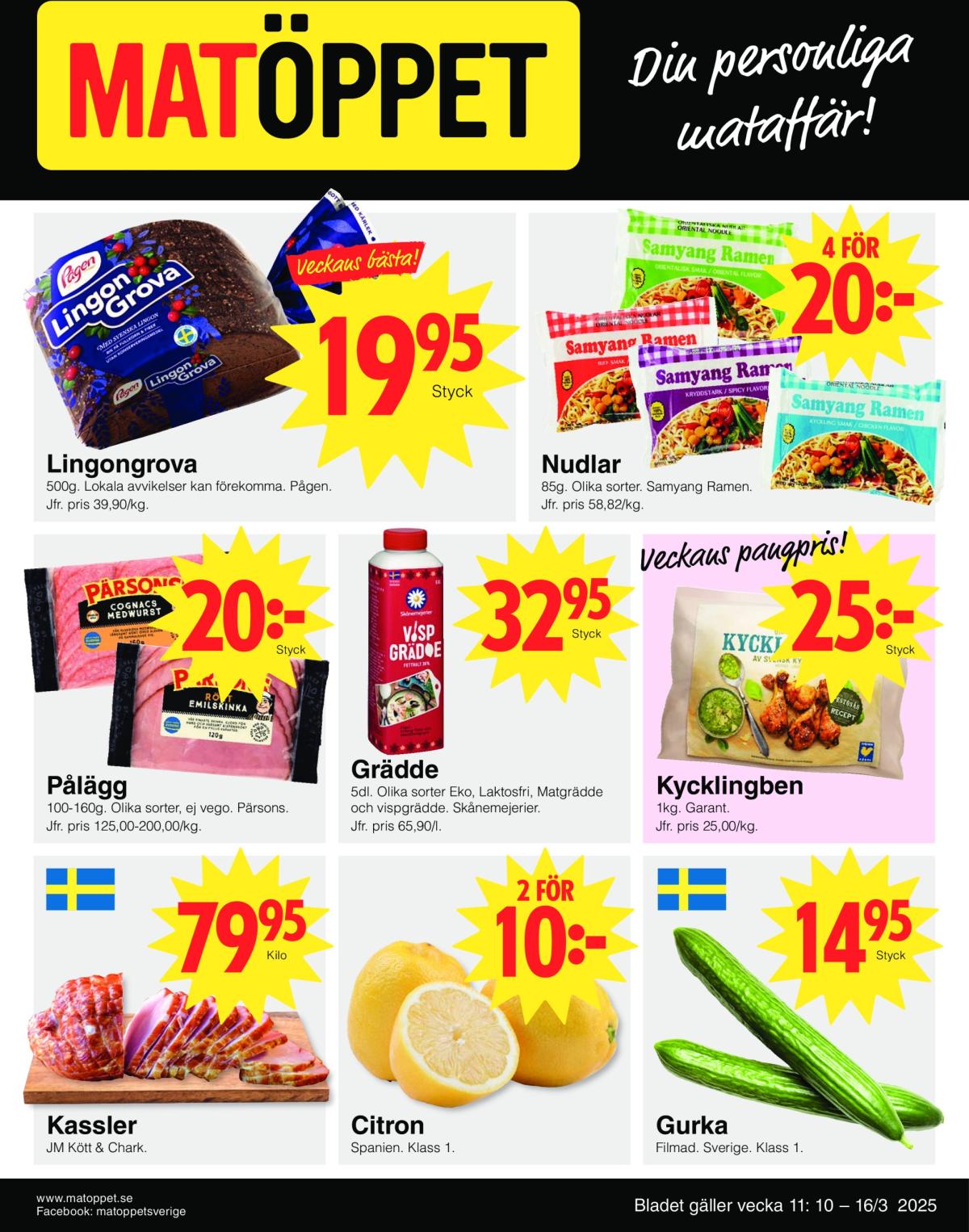 Matöppet-reklambladet giltigt från 10/03 - 16/03