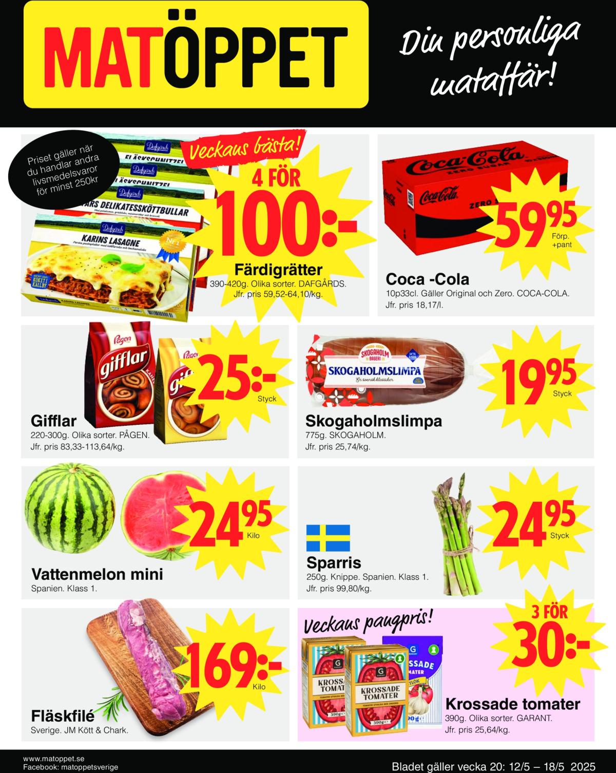 Matöppet-reklambladet giltigt från 12/05 - 18/05