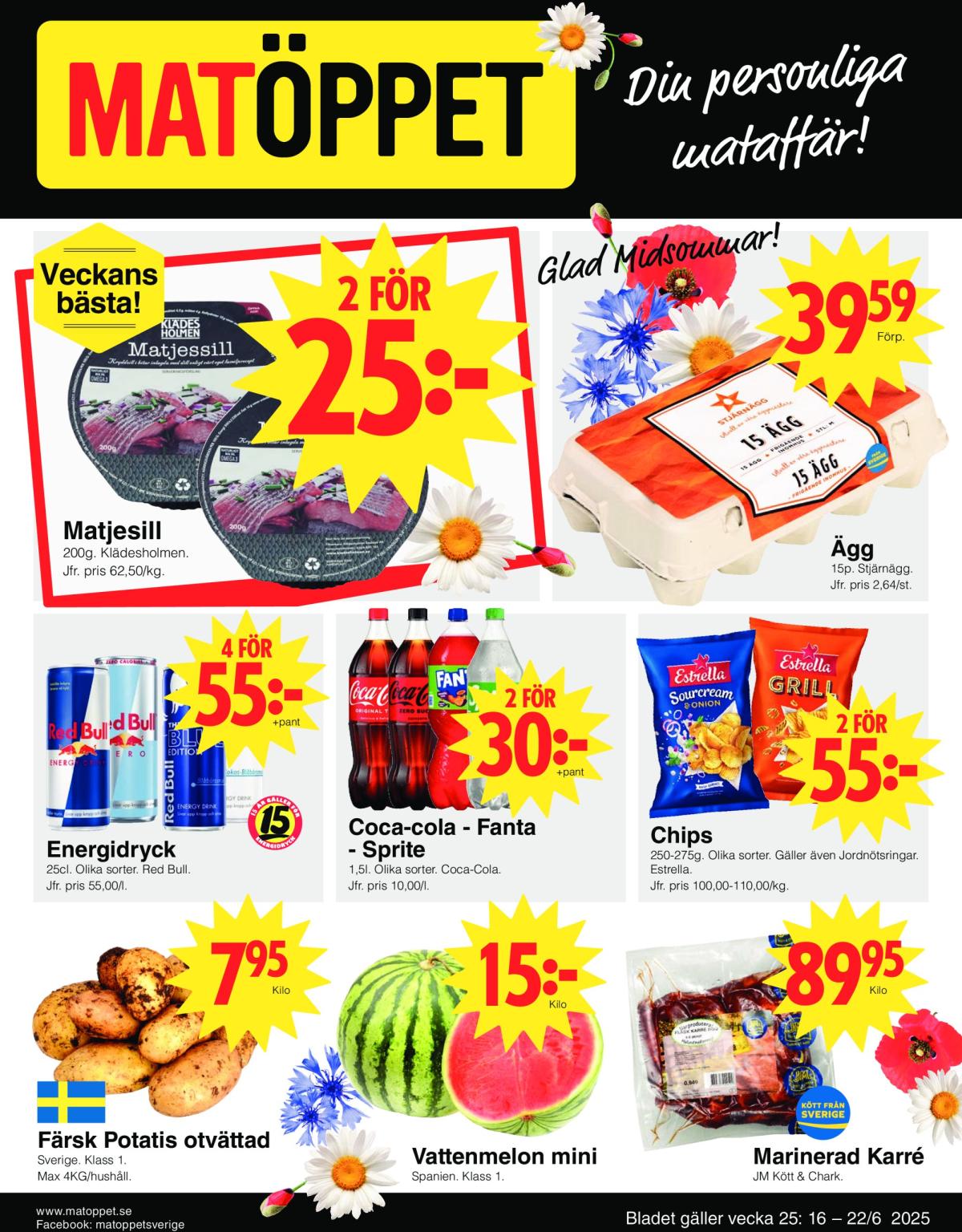 Matöppet-reklambladet giltigt från 16/06 - 22/06