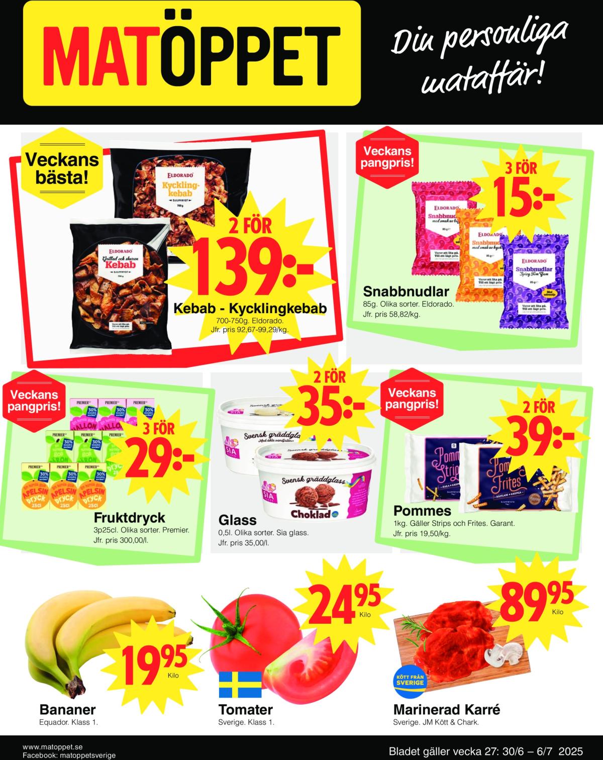 Matöppet-reklambladet giltigt från 30/06 - 06/07