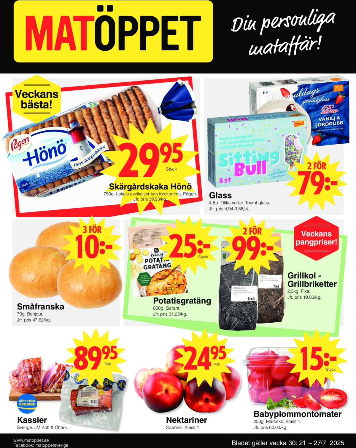 Matöppet-reklambladet giltigt från 21/07 - 27/07