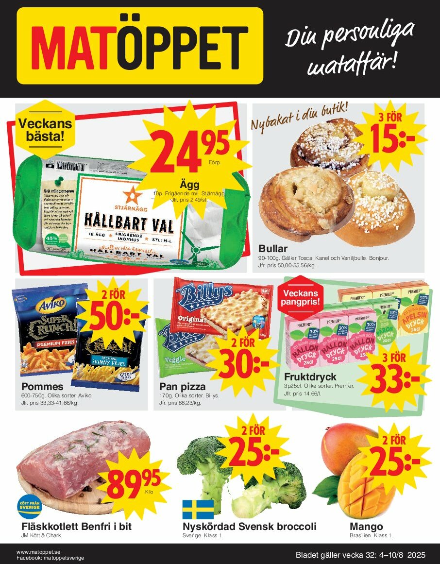 Matöppet-reklambladet giltigt från 04/08 - 10/08