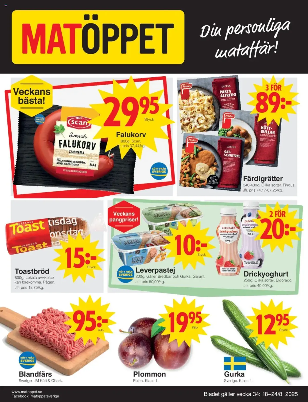 Matöppet - erbjudanden från 18/08/2025