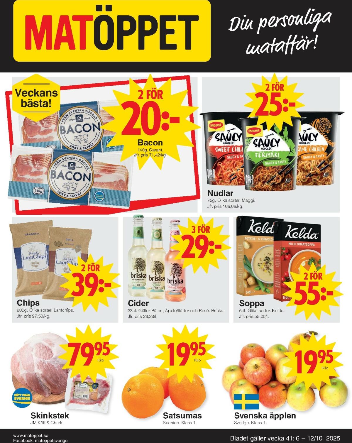 Matöppet-reklambladet giltigt från 06/10 - 12/10