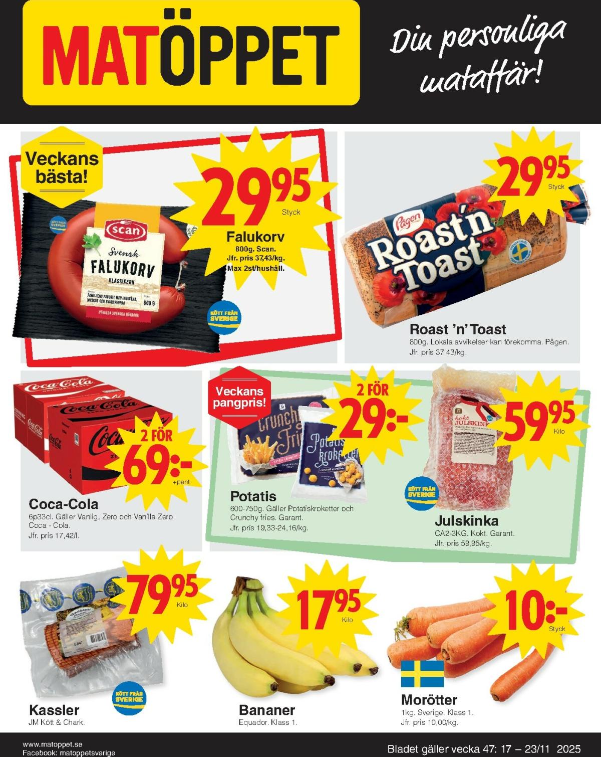 Matöppet-reklambladet giltigt från 17/11 - 23/11