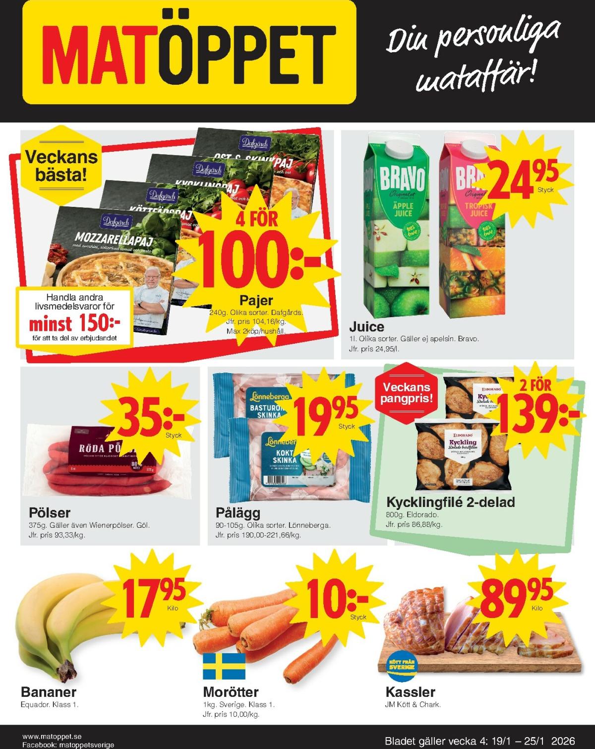 Matöppet-reklambladet giltigt från 19/01 - 25/01