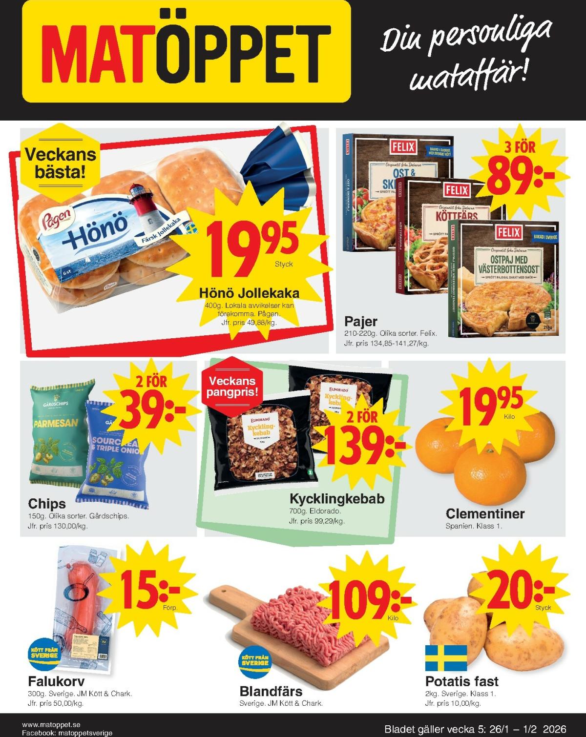 Matöppet-reklambladet giltigt från 26/01 - 01/02