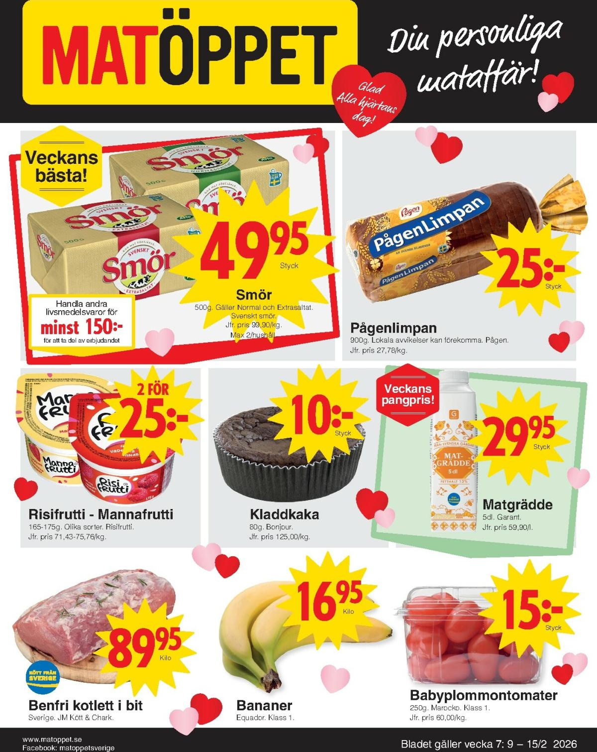 Matöppet-reklambladet giltigt från 09/02/2026 - 15/02/2026