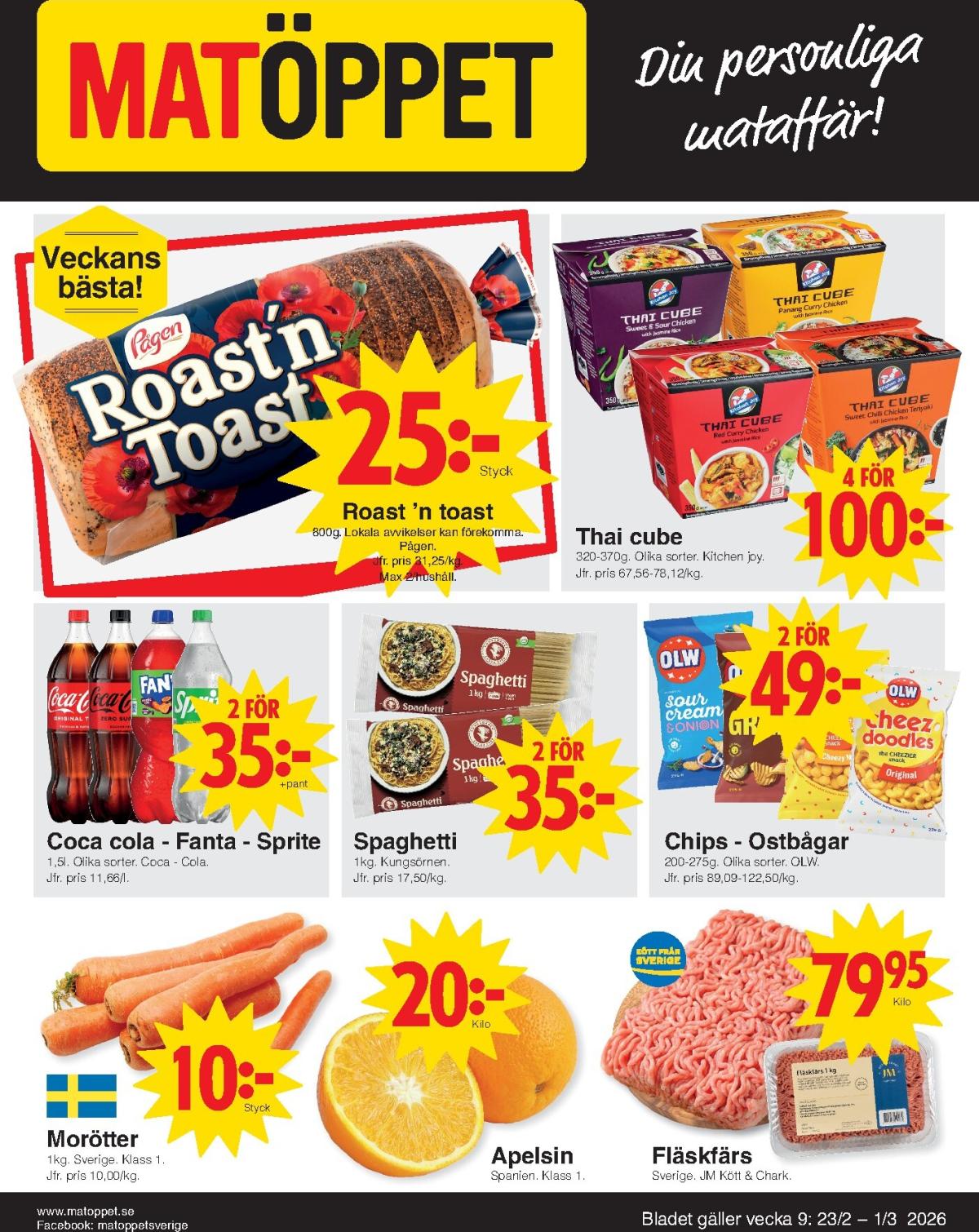 Matöppet-reklambladet giltigt från 23/02/2026 - 01/03/2026