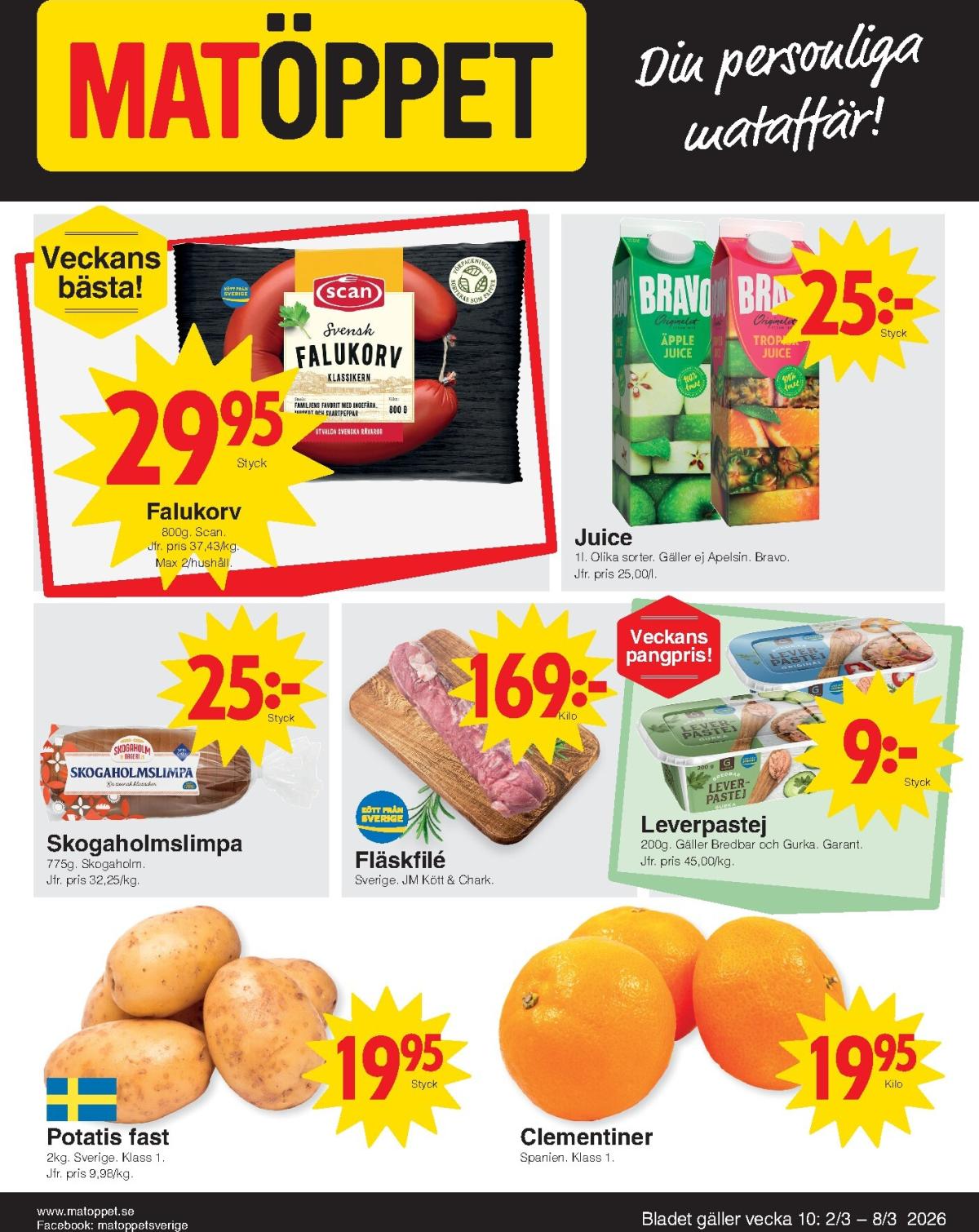 Matöppet-reklambladet giltigt från 02/03/2026 - 08/03/2026