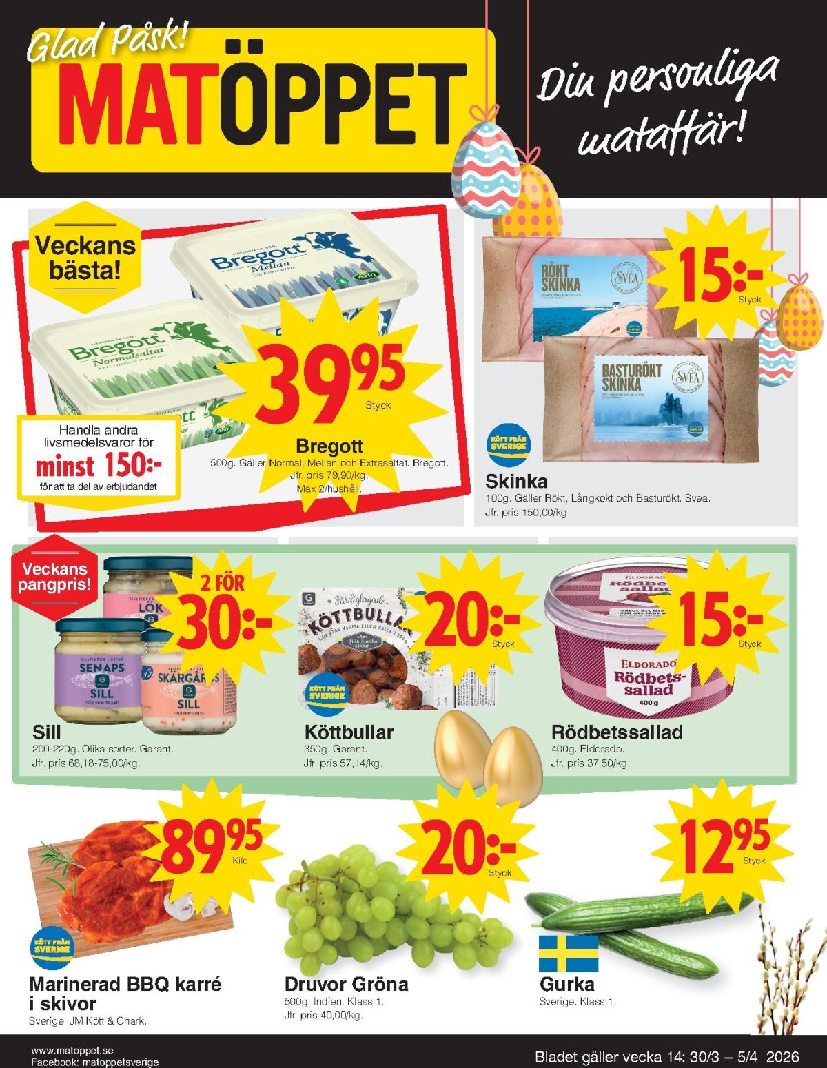 Matöppet-reklambladet giltigt från 30/03/2026 - 05/04/2026