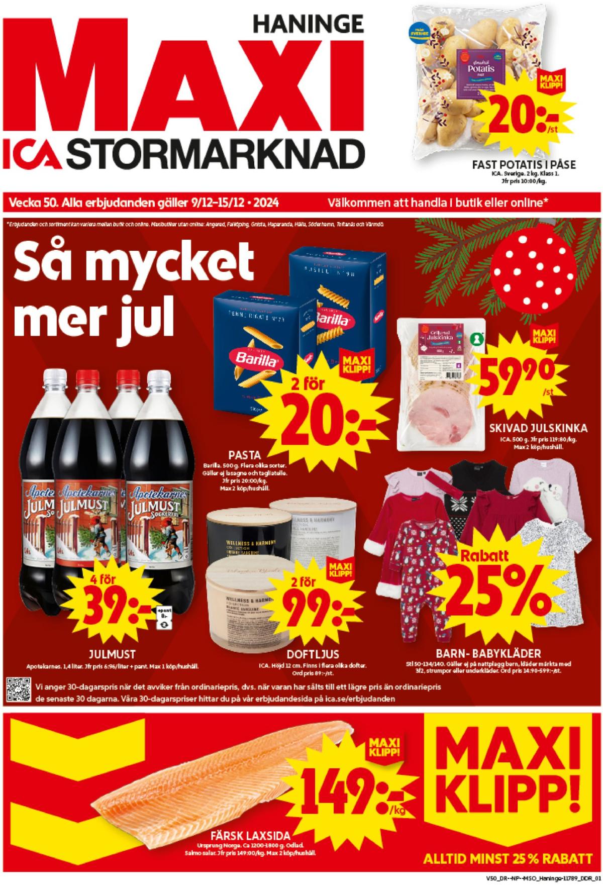 ICA Maxi-reklambladet giltigt från 09/12 - 15/12