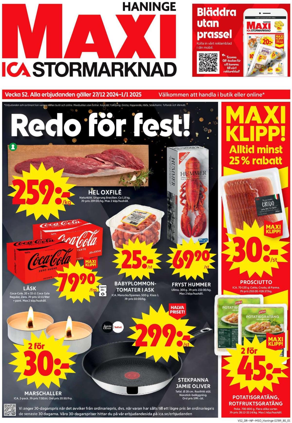 ICA Maxi-reklambladet giltigt från 27/12 - 01/01