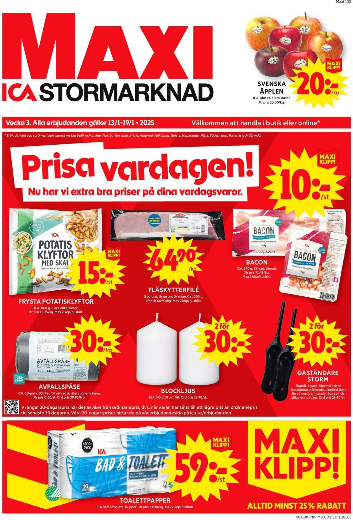 ICA Maxi-reklambladet giltigt från 13/01 - 19/01