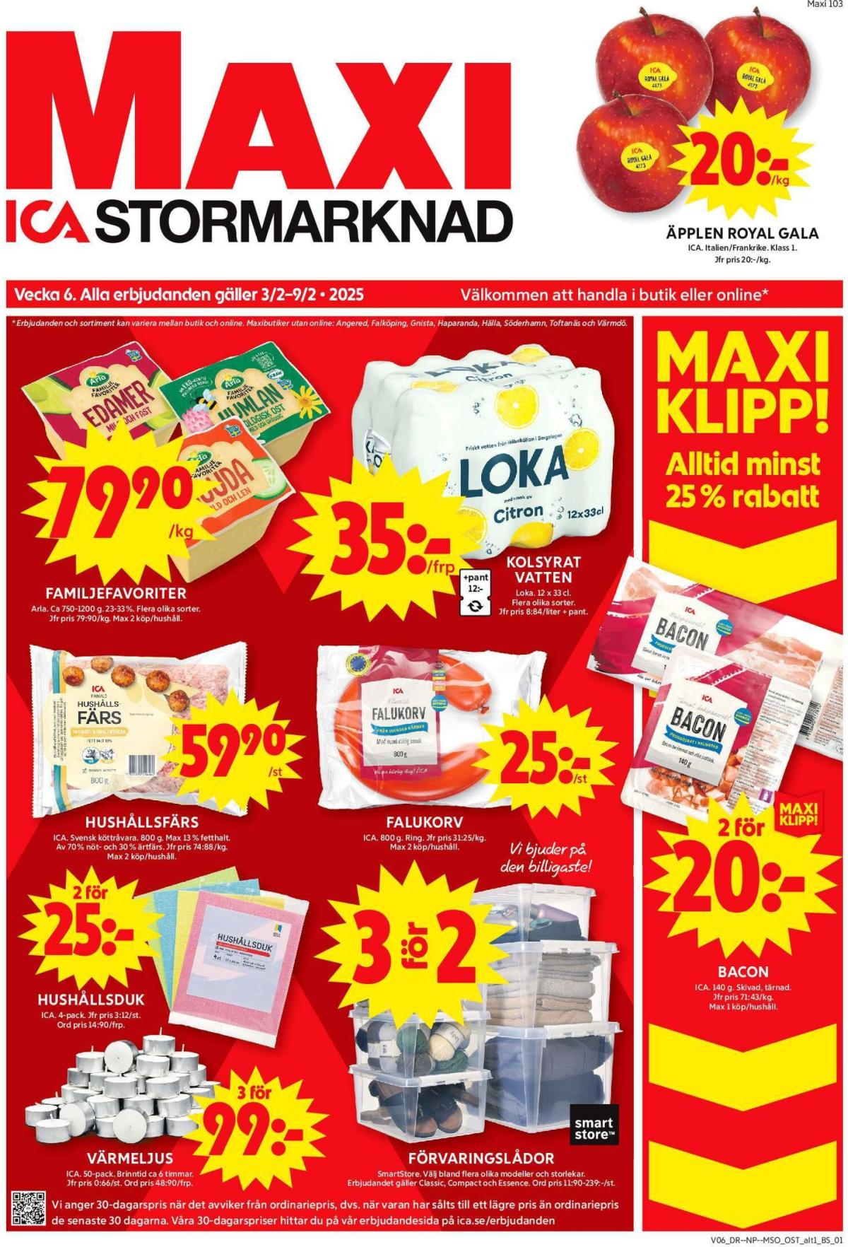 ICA Maxi-reklambladet giltigt från 03/02 - 09/02